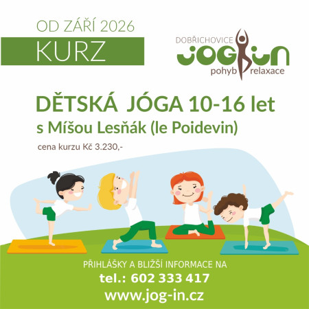 DĚTSKÁ JÓGA 10-16let kurz ZÁŘÍ 2026
